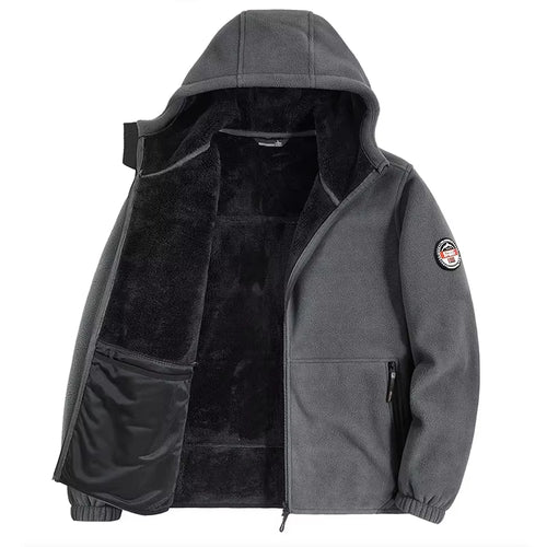 Autumn/Winter Men'S New Fleece-Lined Jacket Inner Lining Fleece-Lined Double Warm Loose Fit Men'S Jacket23