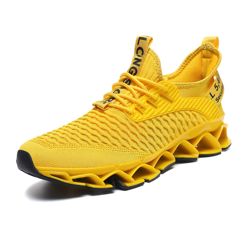 New Sports Casual Shoes Non-Slip Teenagers Ultra-Light Shock-Absorbing Blade Running Shoes Men High Rebound Fashionable Shoes