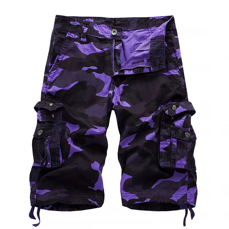 2024 Summer Military Camo Cargo Shorts Fashion Camouflage Multi-Pocket Homme Army Casual Shorts Bermudas Masculina plus Size 40