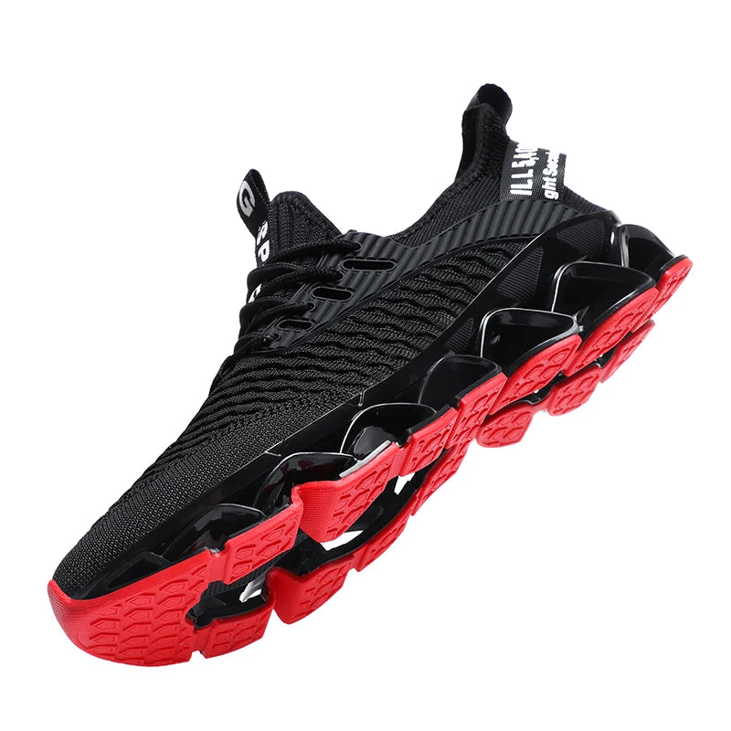 New Sports Casual Shoes Non-Slip Teenagers Ultra-Light Shock-Absorbing Blade Running Shoes Men High Rebound Fashionable Shoes