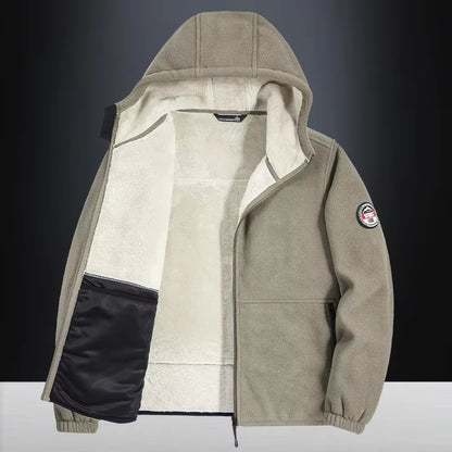 Autumn/Winter Men'S New Fleece-Lined Jacket Inner Lining Fleece-Lined Double Warm Loose Fit Men'S Jacket23