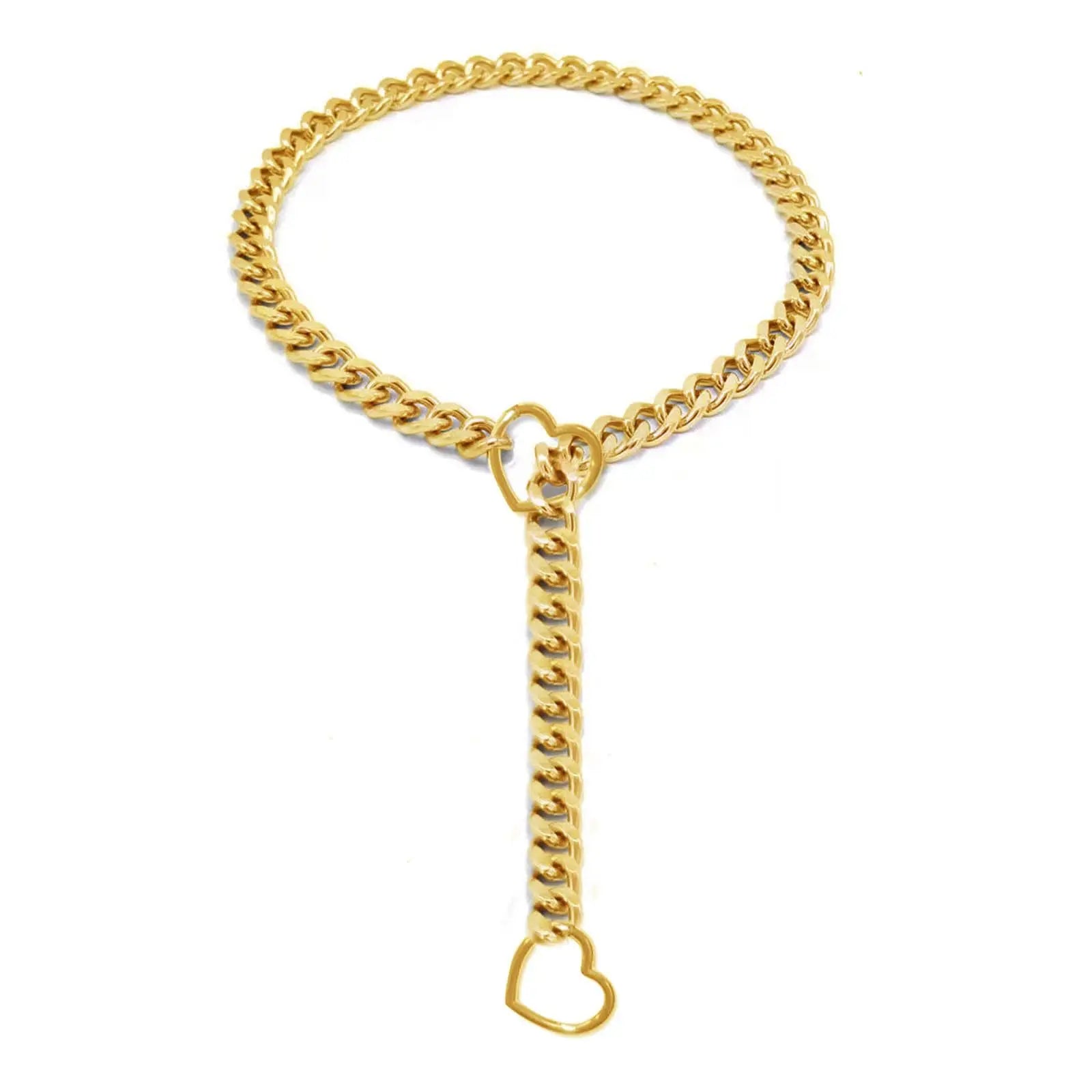 Love Heart Adjustable Necklace Fashion Gothic Metal Chain Pendant Y2K Hip Hop Simple Woman Accessories Jewelry Gift for Girl Men