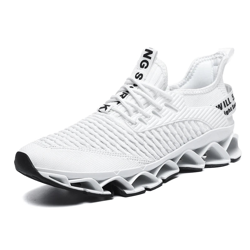 New Sports Casual Shoes Non-Slip Teenagers Ultra-Light Shock-Absorbing Blade Running Shoes Men High Rebound Fashionable Shoes