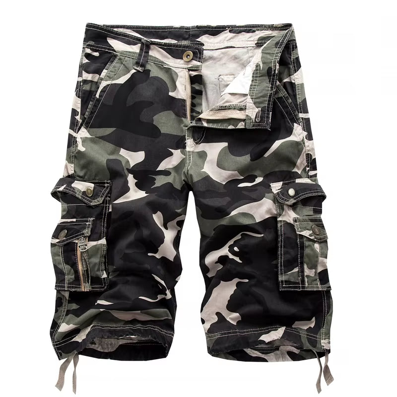 2024 Summer Military Camo Cargo Shorts Fashion Camouflage Multi-Pocket Homme Army Casual Shorts Bermudas Masculina plus Size 40