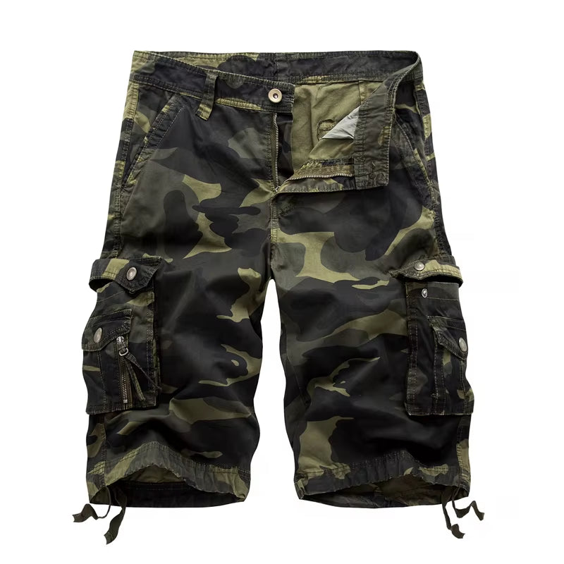 2024 Summer Military Camo Cargo Shorts Fashion Camouflage Multi-Pocket Homme Army Casual Shorts Bermudas Masculina plus Size 40